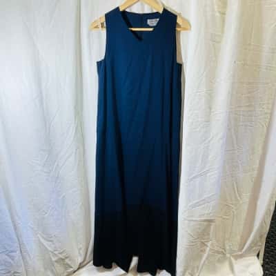  SPORTMAX Dress Size 6 Black & Navy Blue 