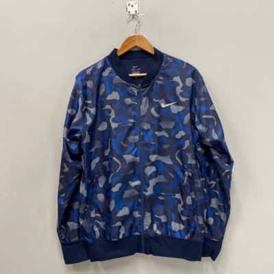Nike Mens  Size XL Lightweight Jacket Blue / Camouflage 