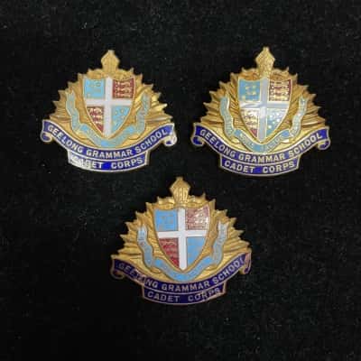 Lot of 3 Geelong Grammar School Cadet Corps Enamel Hat Badges
