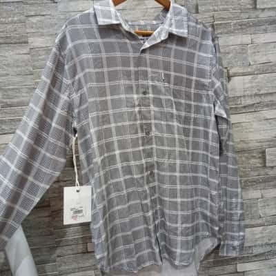  missfit shape Mens  Size M Long Sleeve Top Grey / White 