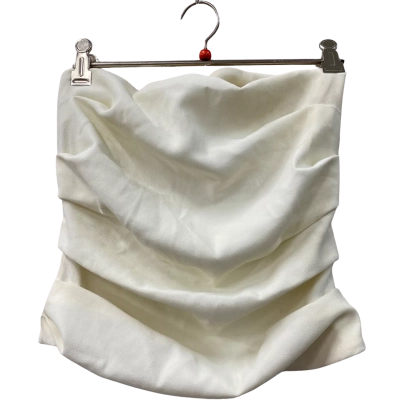 White Fox Womens  Size XS Zip Through Top Cream 