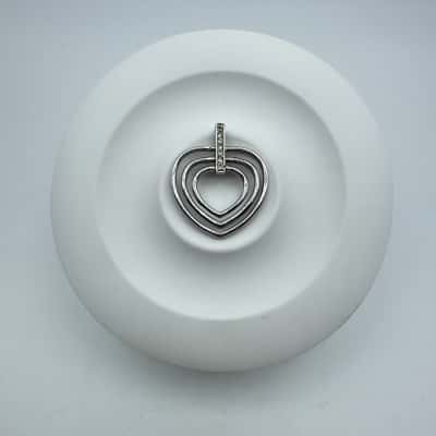 925  Heart Shaped Clear Stone Pendant 