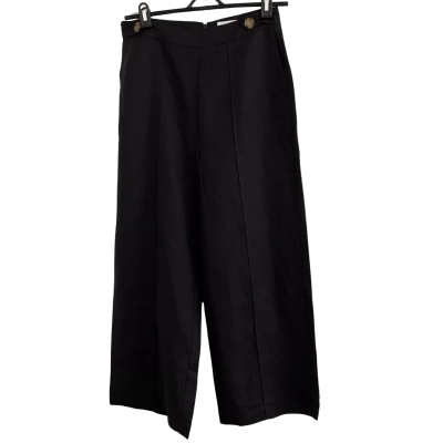 Seed Heritage Womens  Size 8 Wide Leg Pants Black  Linen Blend RRP $129.95