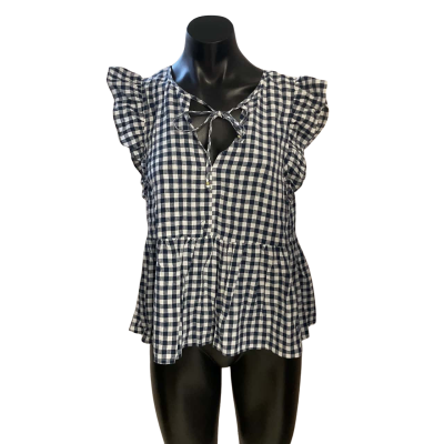 Sportsgirl Womens  Size 8 Blouse Blue / Checked 