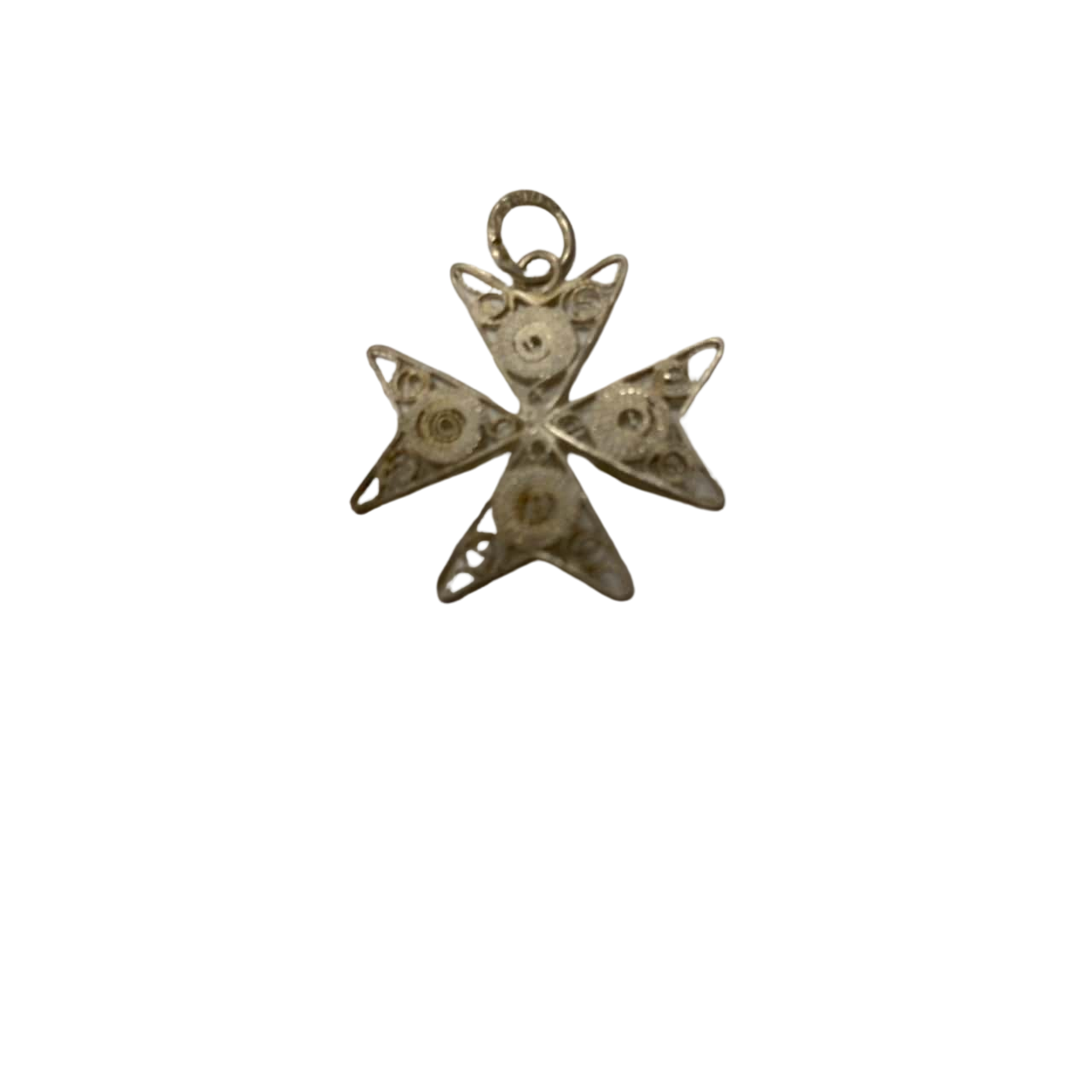 Unisex silver Maltese cross pendant