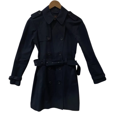 Ben Sherman Womens  Size S Trench Coat Black  