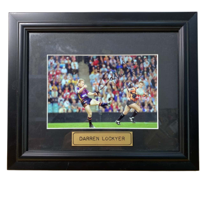 Darren Lockyer Signed Picture frame