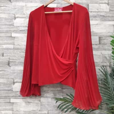 Eve Hunter Womens  Size 18 Long Sleeve Top / Party Top Red 