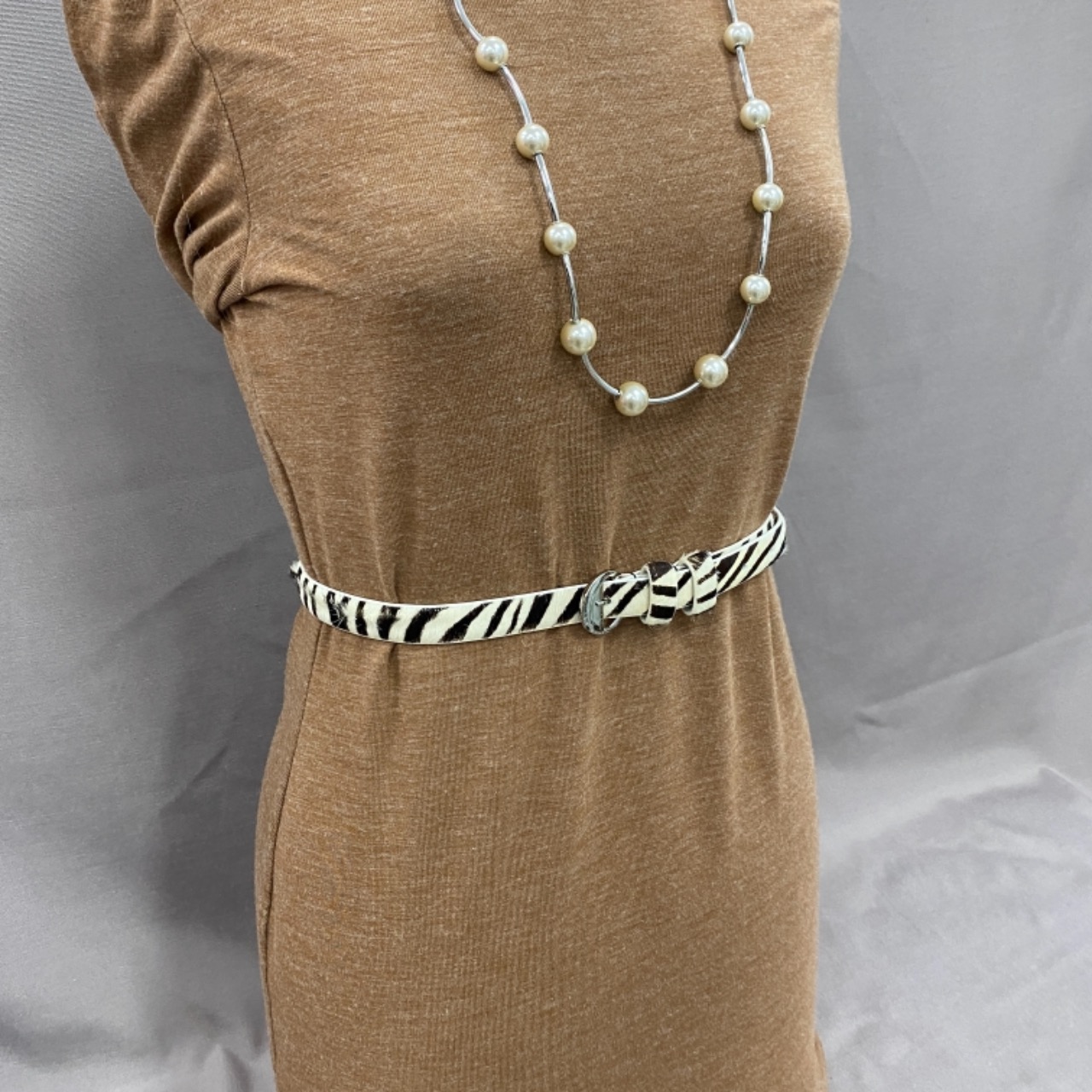 Oroton Ladies Animal Print Slim Belt Size XS(s)