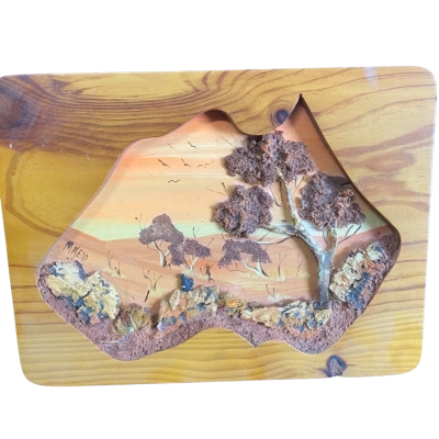 Aboriginal Bark Landscape