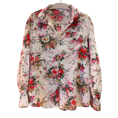 Dissh.   Floral Seersucker Shirt.  Size 8 