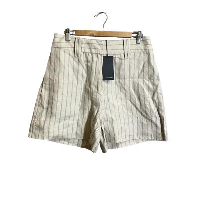 Country Road Womens  Size 12 Linen Striped Shorts 