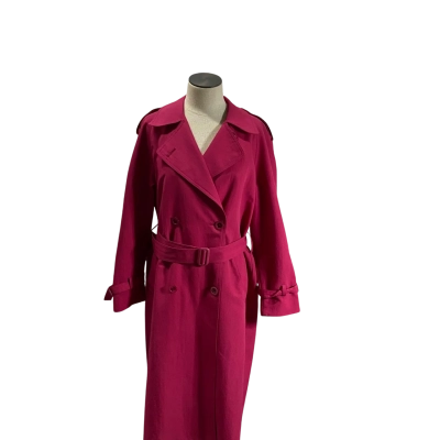London Fog Pink Belted Jacket Size 10