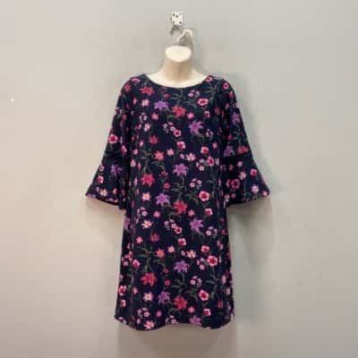 Review Womens  Size 8 Floral Dress Blue / Floral 