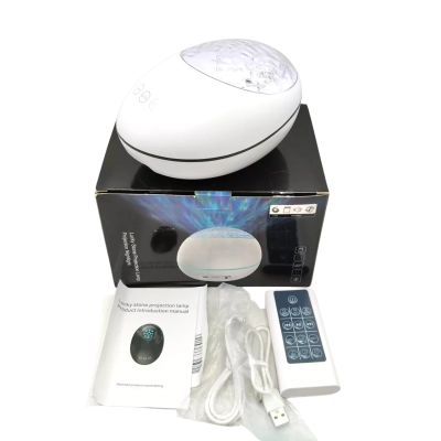 Lucky Stone Projection Lamp - Soothing Sounds & Vision In New Condition In Box With Remote & Instruction Booklet, See pics  (small elec)