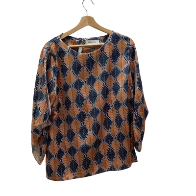 Serafina Womens  Size L Green & Tan Top