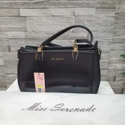 Miss Serenade Womens Handbag Black  / Gold 
