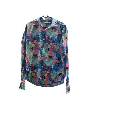 Jimmy Stuart Mens Shirt Size S Long Sleeve Floral Pattern Cotton Made In Australia