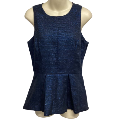 Witchery Womens  Size 10 Sleeveless metallic Top with peplum detail