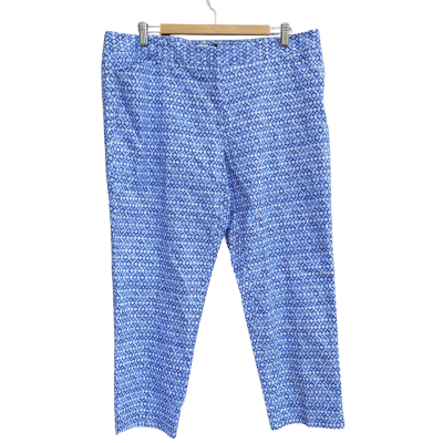 Sportscraft Womens  Size 16 Straight Leg Pants Blue / White 