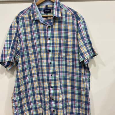 Haupt  Mens  Size XXXL Checked Shirt / Short Sleeve Shirt Checked / Multicoloured 