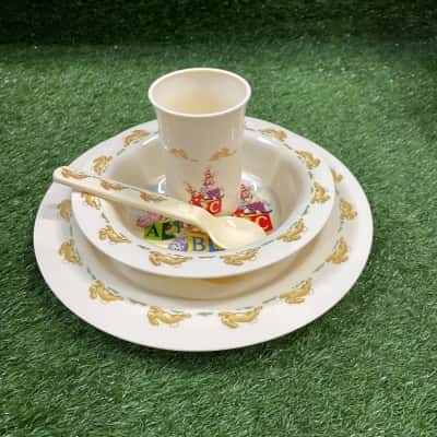 Bunnykins ABC Blocks Vintage Melamine Set