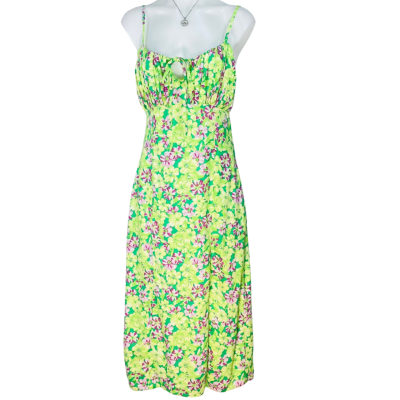 Jay Jays - Floral Spaghetti Straps Midi Dress (Size 8)