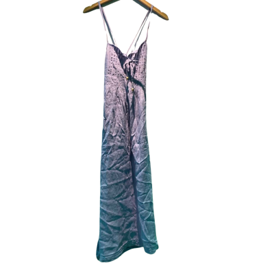  Womens  Size M Shoestring Strap Dress Blue 