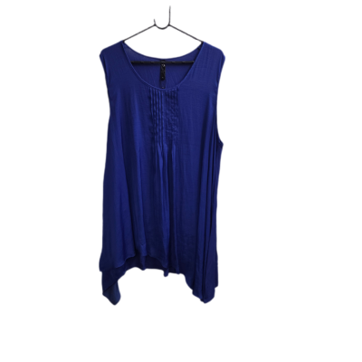 Taking Shape TS Royal Blue Luxe Weave Sleeveless Tunic Top Size L Plus Size