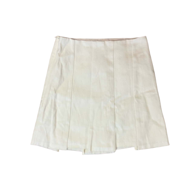 BNWT Sabo Skirt Cream 100% Cotton Mini Skirt Size 6