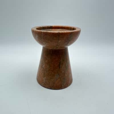 Red/Brown Stone Candle Holder 