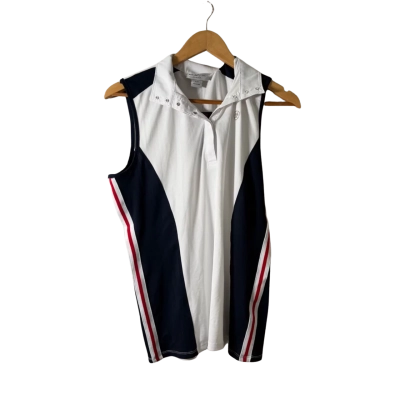 ARIAT Pro Womens  Size 14 Sleeveless Top Blue / Red / White 
