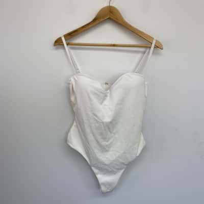 White Fox Off White Stuck To You Bodysuit  Size XL 
