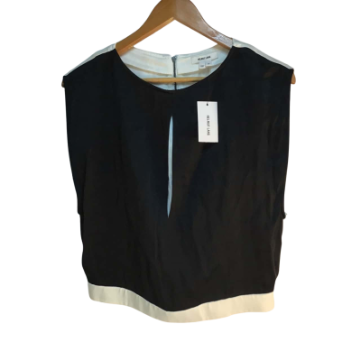 HELMUT LANG Womens  Size Petite Sleeveless Top Black  / White 