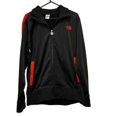 The North Face Mens  Size L Front Zipper Black  / Red 