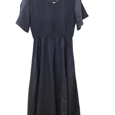  Womens Henry Oscar Midi Dress Navy Blue Size 10