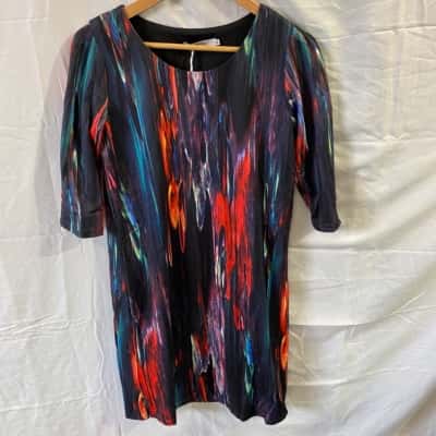  For Her Paris Womens Size M Pattern Dress