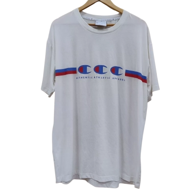 Champion Mens Size L Short Sleeve T-shirt White (13)