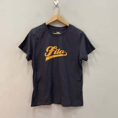 Fila Womens  Size XL T-shirts Grey / Yellow 