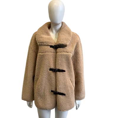 BNWT Sussan Women's Size 14 Teddy Bear Fleece Jacket Brown 