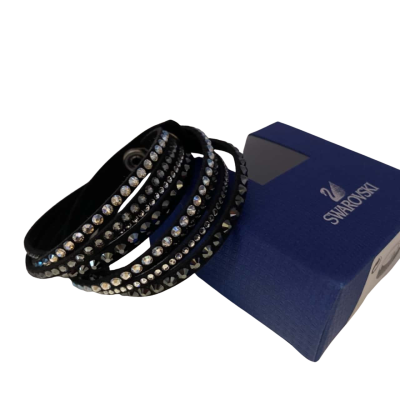 Swarovski Womens Wrap Bracelet /Choker Black  / Other 