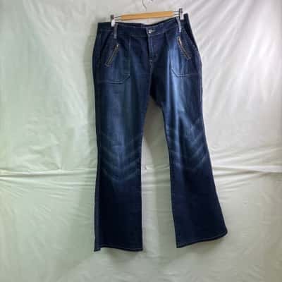 RM Williams Womens Size 12 Bootcut Jeans Blue