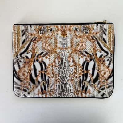 Camilla White Gold Embellished Small Clutch 