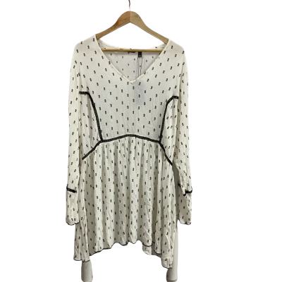 Vero Moda Womens  Size 22  Curve Long Sleeve Dress Snow White