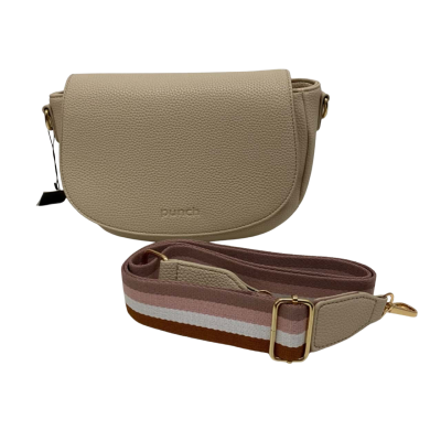 Punch Handbag Nude/Gold