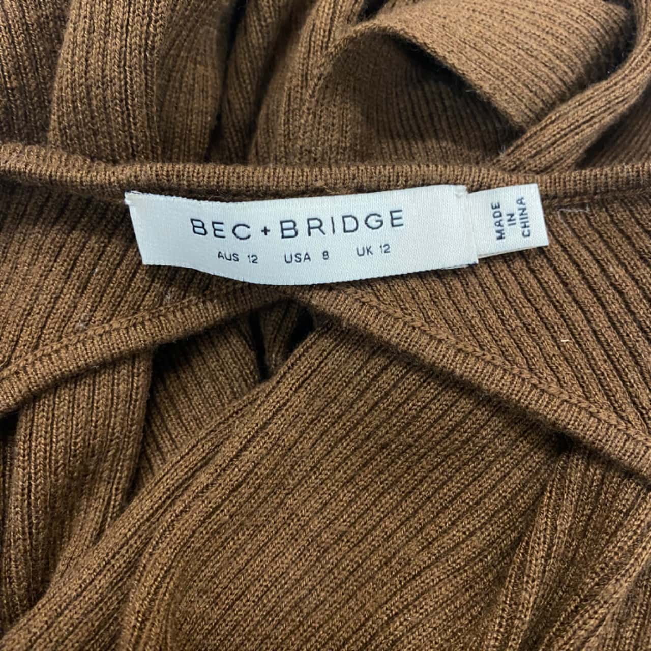 bec and bridge brown long sleeve dress Brown Dress