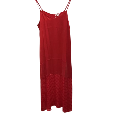 Silk Laundry Women’s Midi Size L Dress Red 
