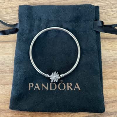 Pandora Sterling Silver 925 ALE Fireworks ‘The Best Is Yet To Come’ Bangle 