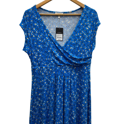 Capture Size 12 Midi/ Short Sleeve Dress  Blue / Multicoloured RRP $89.99 