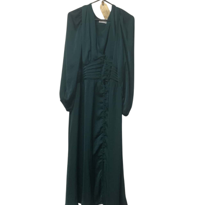 Womens Atmos&Here Size 22 Emerald Green Long Sleeve / Maxi Dress 